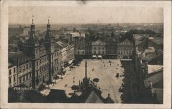 Pardubice, Czechoslovakia - Town Square Postcard Postcard Postcard