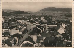 Františkovy Lázně, Czechoslovakia - Town View Postcard