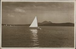 Sailboats on Lake, Bad Hirschberg, Germany Karl Streer Postcard Postcard Postcard