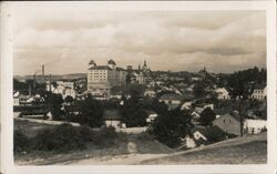 Mladá Boleslav Castle and City View, Czechoslovakia Postcard