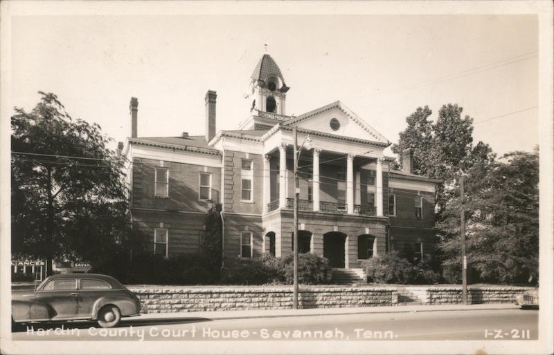 Hardin County Court House Savannah Tn Postcard 2158