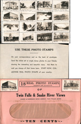 18 Real Photo Stamps of Twin Falls & Snake River, Idaho 