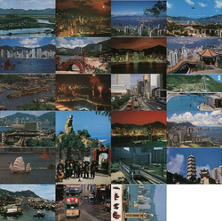 Set of 23 23 Views of Hong Kong Postcard China Postcard Postcard