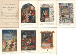 Set of 6: Christmas Miniatures of Nativity & Epiphany British Museum Set B17 Postcard