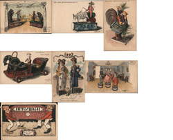 Set of 6 Antique Russian Toy Postcards Postcard Postcard