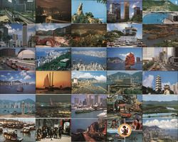 Set of 30 Views of Hong Kong China Postcard Postcard Postcard