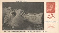 Greetings from Egypt - King Ramses II Postcard