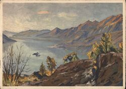 Cima di Balandrume, View of Brissago, Switzerland Postcard