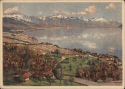 Rivaz & Lake Geneva, Switzerland Postcard