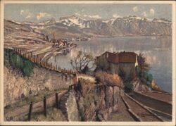 Glerolles and St. Saphorin, Lake Geneva, Switzerland Postcard