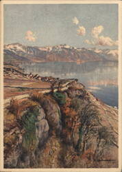 Rochers de Rivaz, Lake Geneva, Switzerland E. Samuel Postcard Postcard Postcard