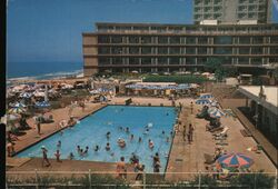 Sharon Hotel Herzlia Pool, Israel Postcard