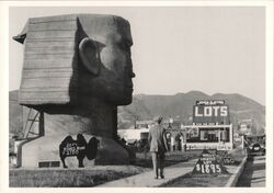 Sphinx Realty, 1926, Fairfax Ave, Los Angeles Postcard