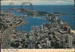 Aerial View of San Juan, Puerto Rico Postcard