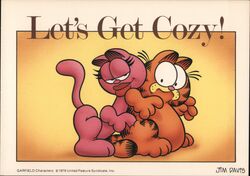 Garfield Let's Get Cozy, Jim Davis Postcard