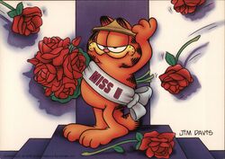 Garfield Miss U Pageant Winner Postcard