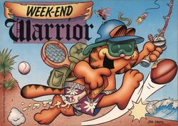 Garfield the Cat: Week-End Warrior Postcard