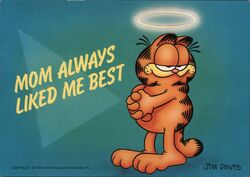 Garfield Mom Always Liked Me Best Cartoon Postcard Postcard