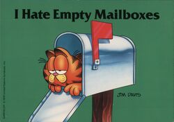 Garfield I Hate Empty Mailboxes Postcard Postcard