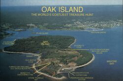 Oak Island, Nova Scotia, Canada - Aerial View Postcard