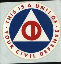 Original Civil Defense CD Sticker, Chicago Decal Company 