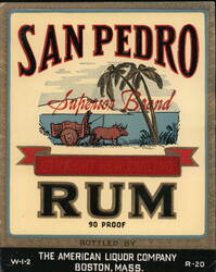 San Pedro Superior Brand Rum Label Label