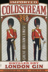 Imported Coldstream London Dry Gin Label Label