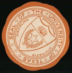 University of Texas Seal Embossed Postcard Decal