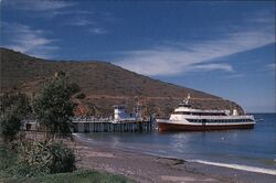 Catalina Island Ferry at Two Harbors Gateway Pier Postcard