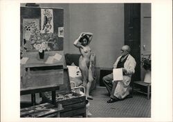 Henri Matisse in his Paris Studio with Model, 1939 France Risque & Nude Brassaï Postcard Postcard Postcard