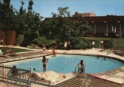 Disneyland Hotel Pool, Anaheim, CA California Gregg Millett Postcard Postcard Postcard