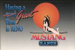 Having a Great Time in Reno Mustang Ranch Brothel Nevada Postcard Postcard