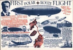 First Polar Route Flight of the Airship Norge Postcard