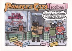 Panacea Cats Flea Market O'Bear Missy Windsor Postcard