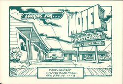 Vintage Motel Postcard by Rick Geary New York, NY Postcard Postcard