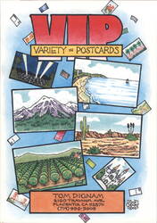 VIP Variety in Postcards Sample Card with Various Scenes Placentia, CA Advertising Rick Geary Postcard Postcard