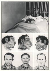 1962 Alcatraz Escape Dummy Heads Postcard