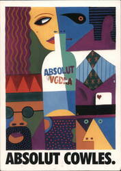 Absolut Cowles Vodka Ad Postcard