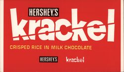 Hershey's Krackel Crisped Rice in Milk Chocolate Candy Bar Wrapper Pennsylvania Advertising Postcard Postcard Postcard