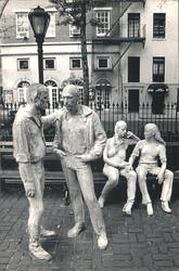 Gay Liberation Monument, Christopher Park, NYC Postcard