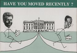 Have You Moved Recently? Bill and George, White House Postcard