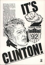 Bill Clinton 1992 Presidential Election Victory Headline Postcards Political Postcard Postcard