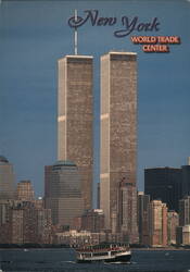 New York World Trade Center Twin Towers Postcard