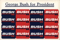 George Bush for President Campaign Stickers Political Postcard Postcard Postcard