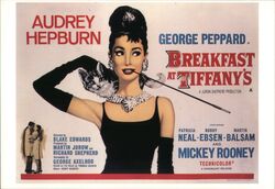 Audrey Hepburn Breakfast at Tiffany's Movie Poster Movie and Television Advertising Postcard Postcard Postcard