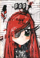 Kodomo ni fumikie, Girl with Eyepatch Postcard