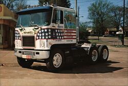 GMC Astro 95 Cabover Semi Truck, J. A. Reardon Trucking Postcard