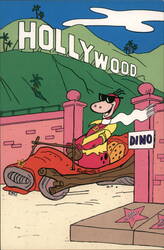 Cruisin' Dino in Hollywood Postcard