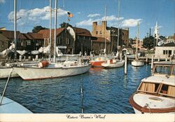 Historic Bowen's Wharf, Newport, RI Postcard