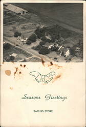 Bayliss Store, Aerial View, Season's Greetings California Postcard Postcard Postcard